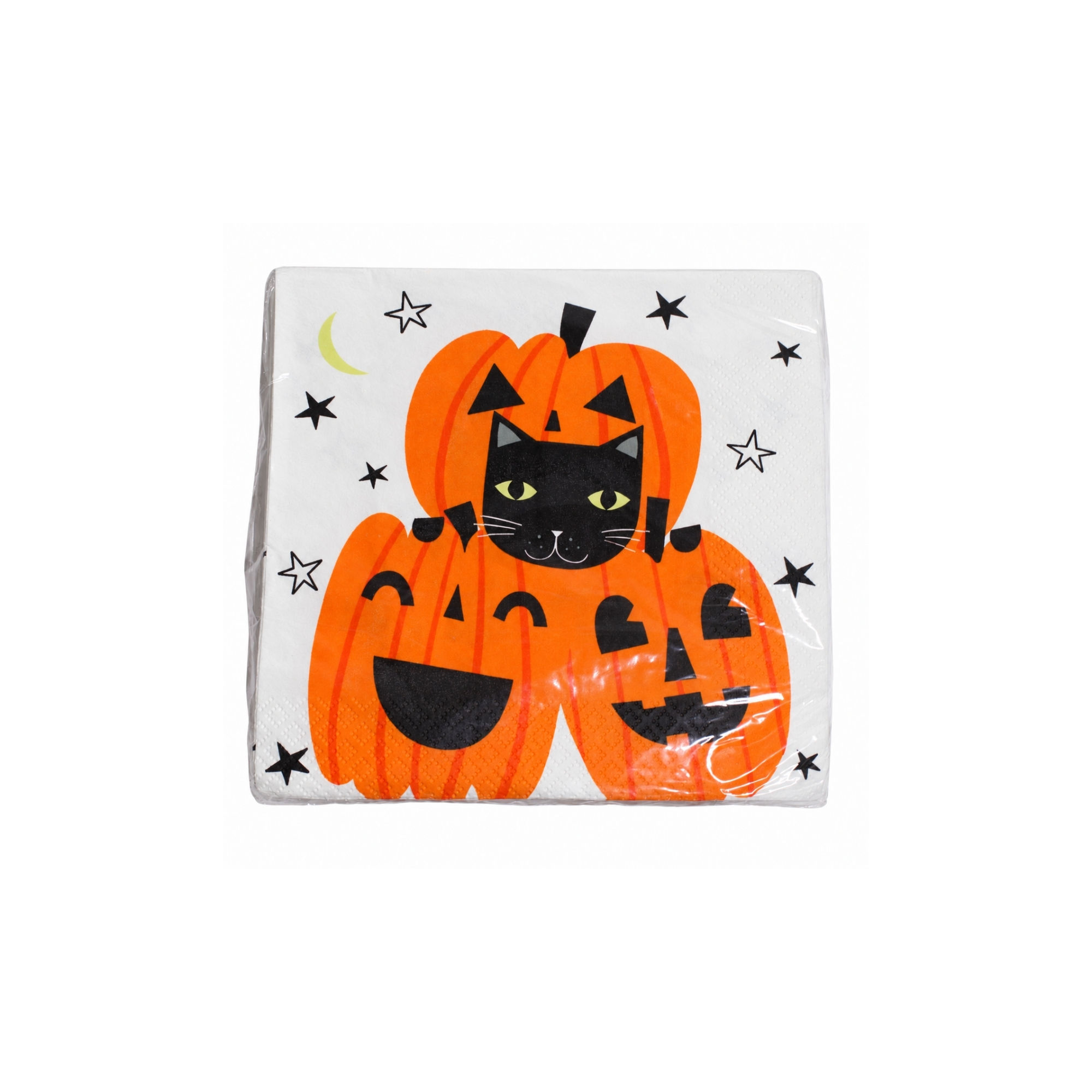 Servilletas gato y calabazas Halloween