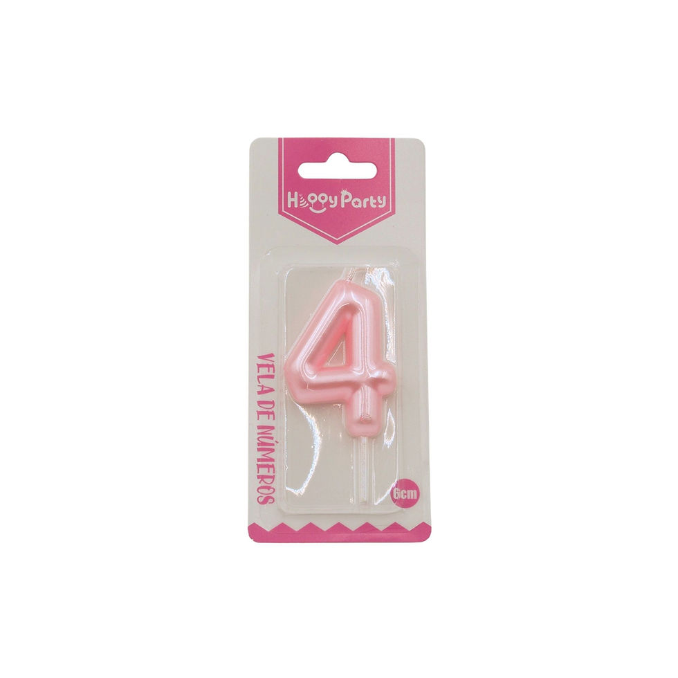 Thumbnail: Vela numero 0-9 Baby pink chica