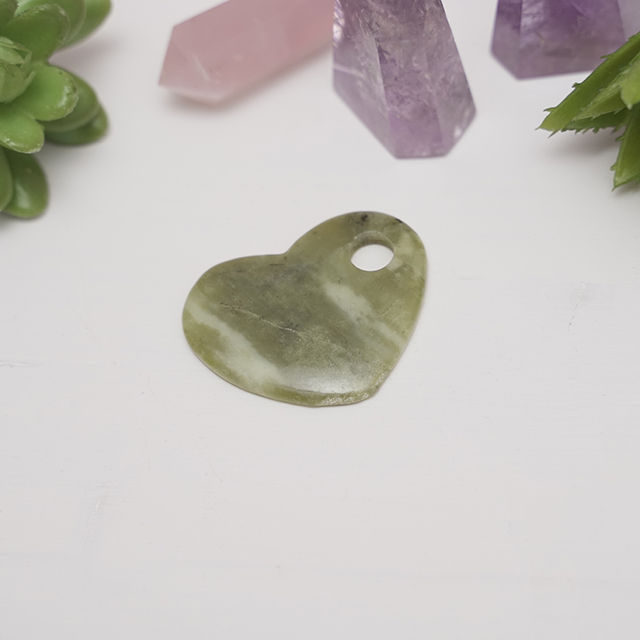 Miniatură: Pandantiv Lizardit. BIjuterii pietre semipretioase.