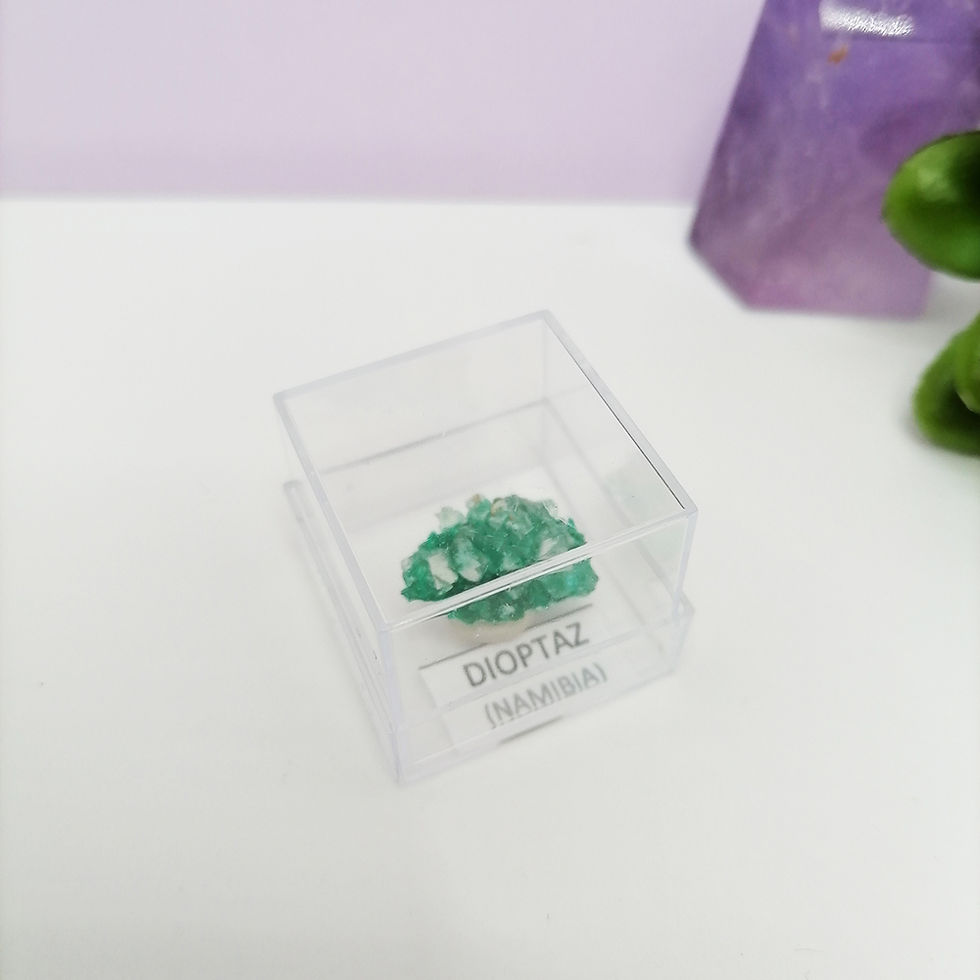 Miniatură: Dioptaz cristal natural model unicat de colectie