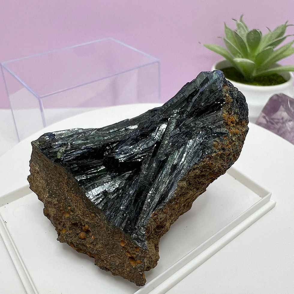 Miniatură: Vivianit mineral cristal brut de colectie unicat