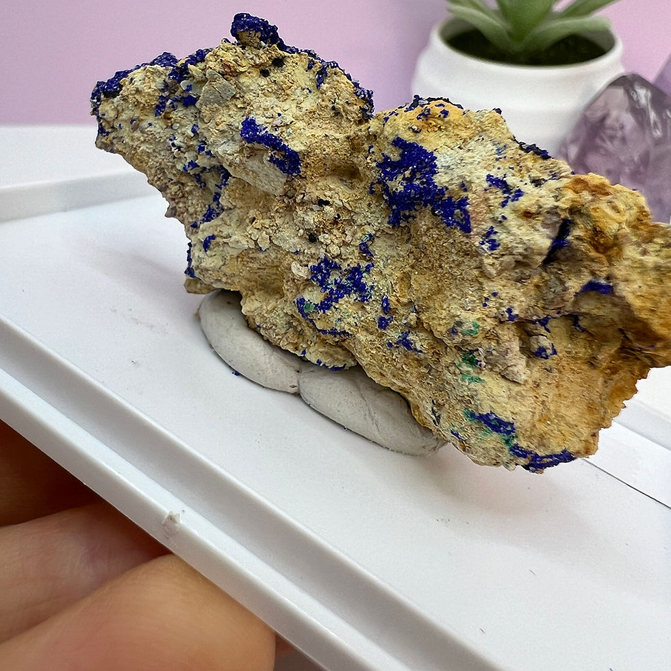 Miniatură: Azurit mineral natural, azurit cristal