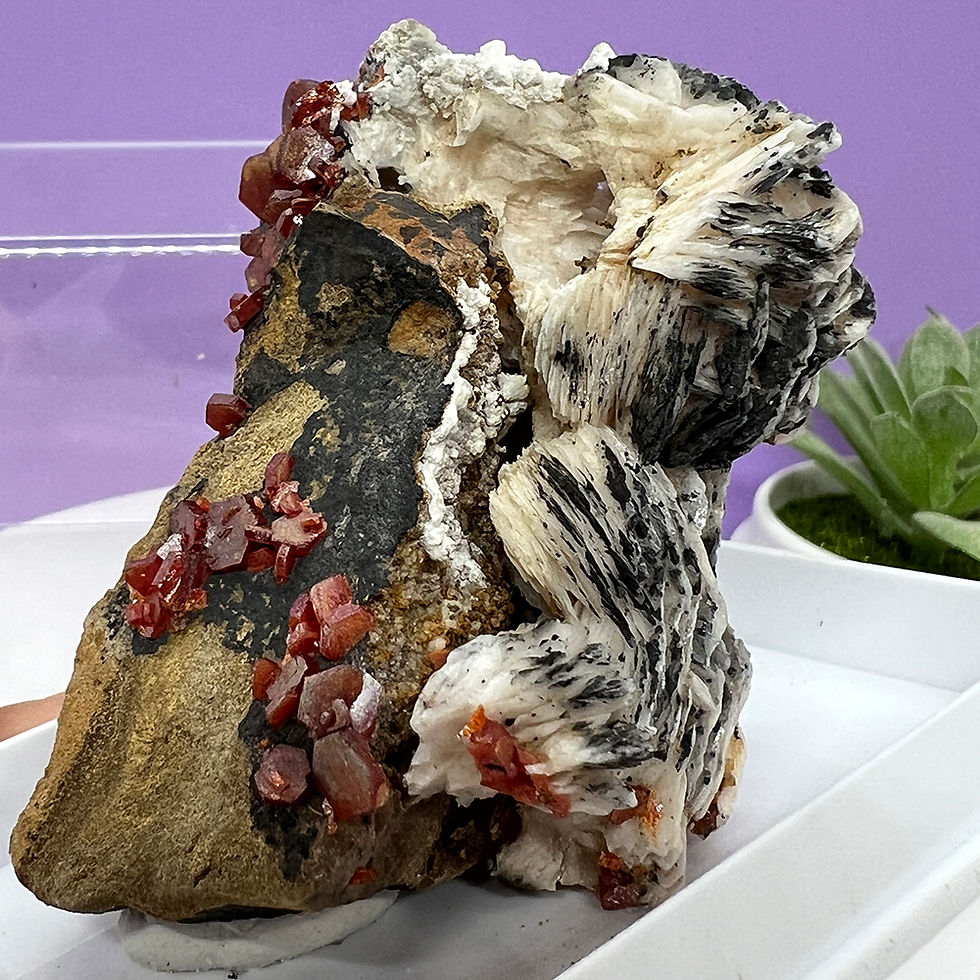 Miniatură: Vanadinit cu Baritina mineral deosebit Maroc