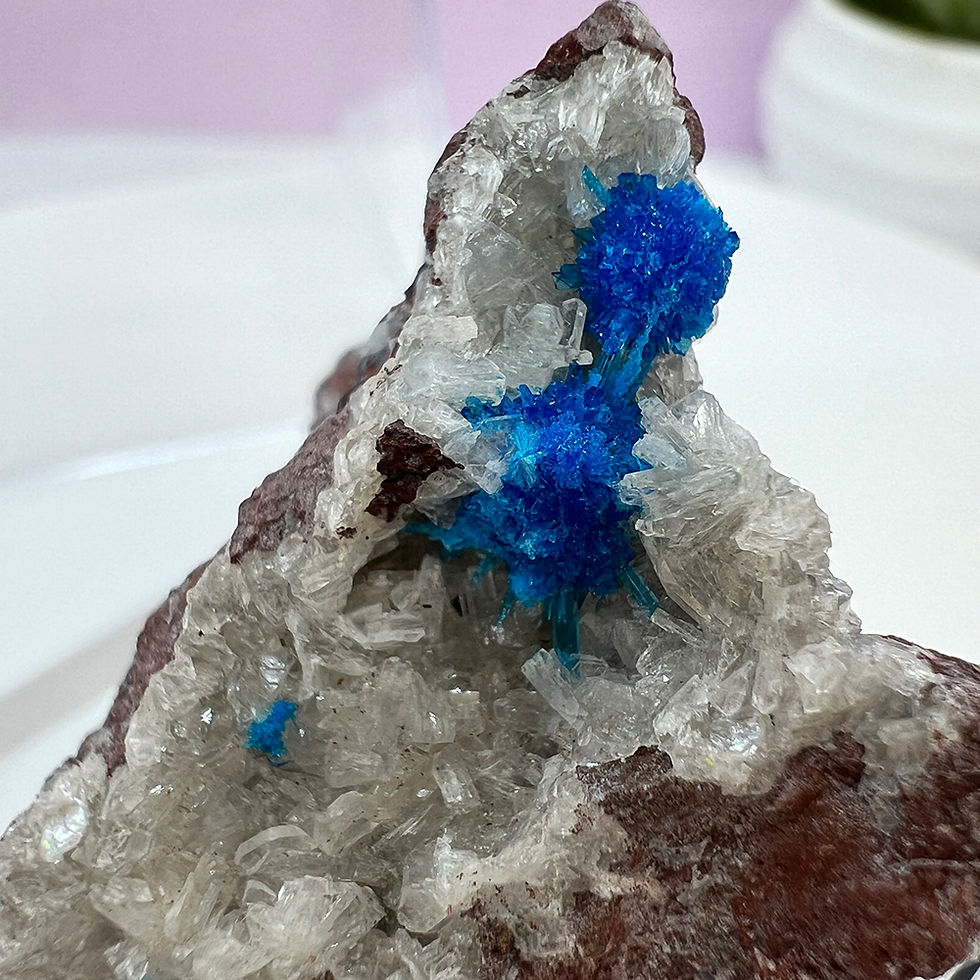 Miniatură: Cavansit mineral albastru intens deosebit pt colectie