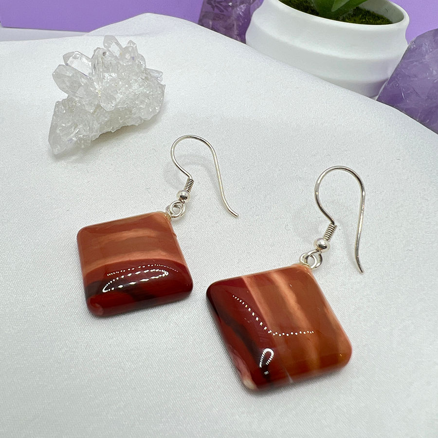 cercei cu piatra mochait