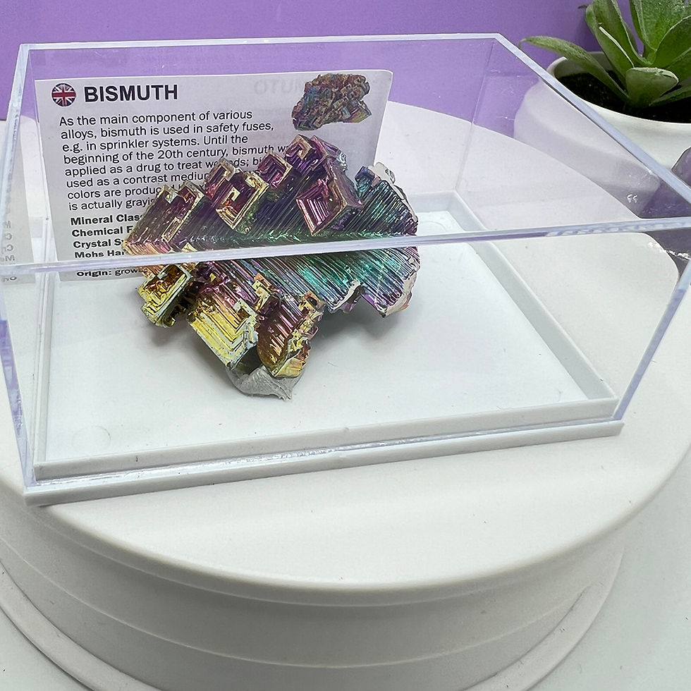 Miniatură: Bismut cristale naturala mineral de colectie
