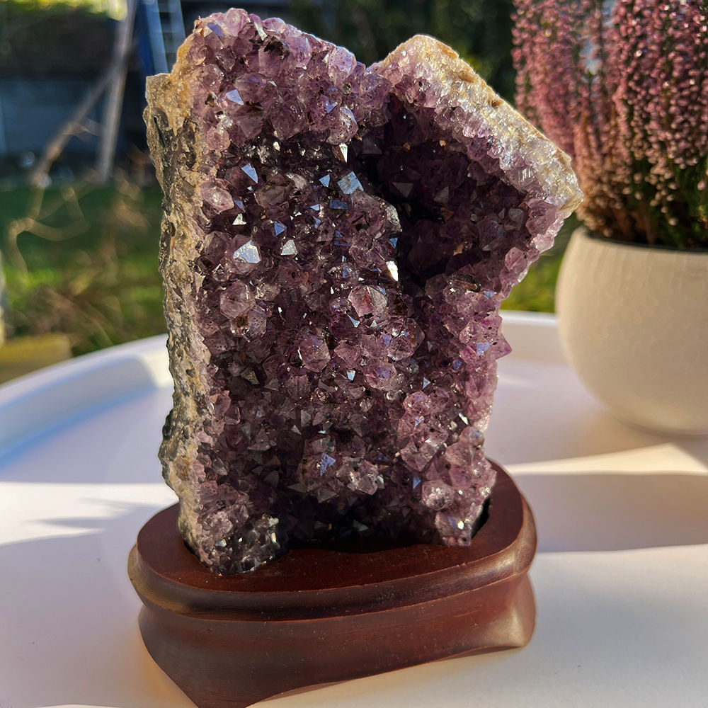 Geoda de ametist cu suport detasabil