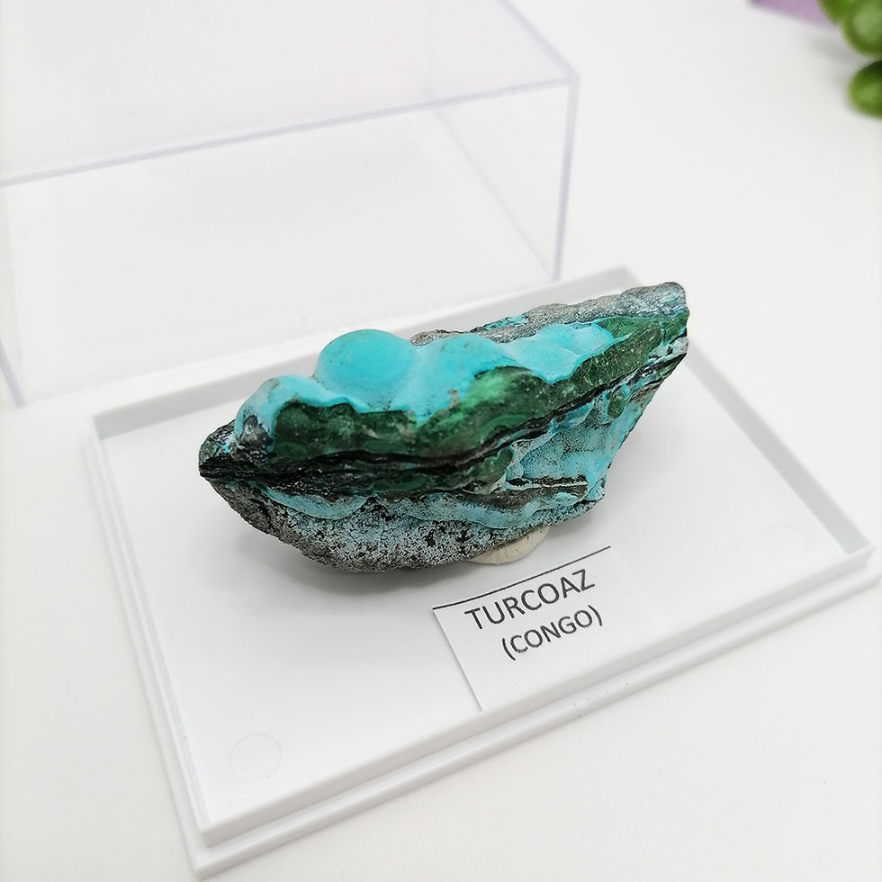 Turcoaz cu Malachit brut, unicatshop.ro