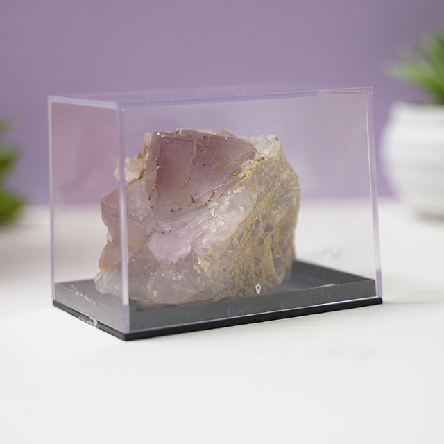 Miniatură: Fluorit brut, mineral natural colectie Fluorina. Fluorit cristal natural