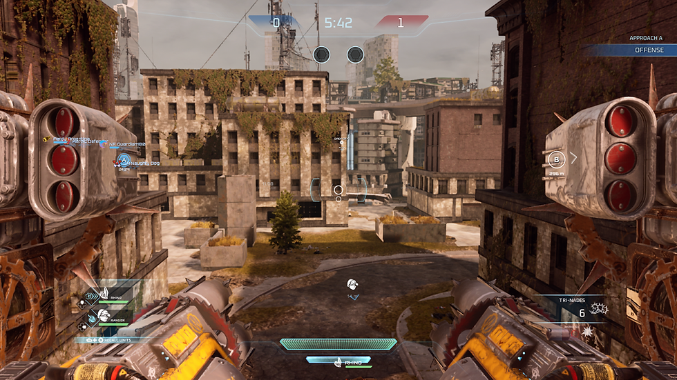 This grav cycle fires grenades that bounce to where they won't damage a thing before exploding.