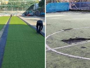 Αλλαγή τάπητα στο γηπεδάκι της Ραιδεστού