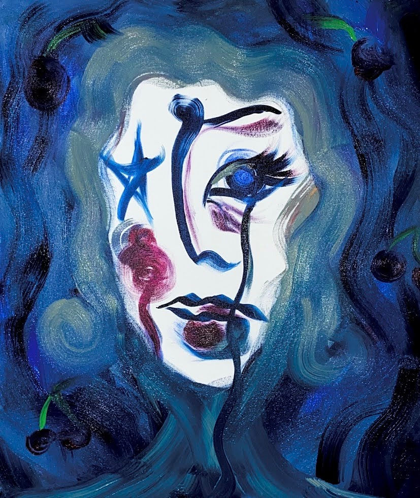 peinture bleue
