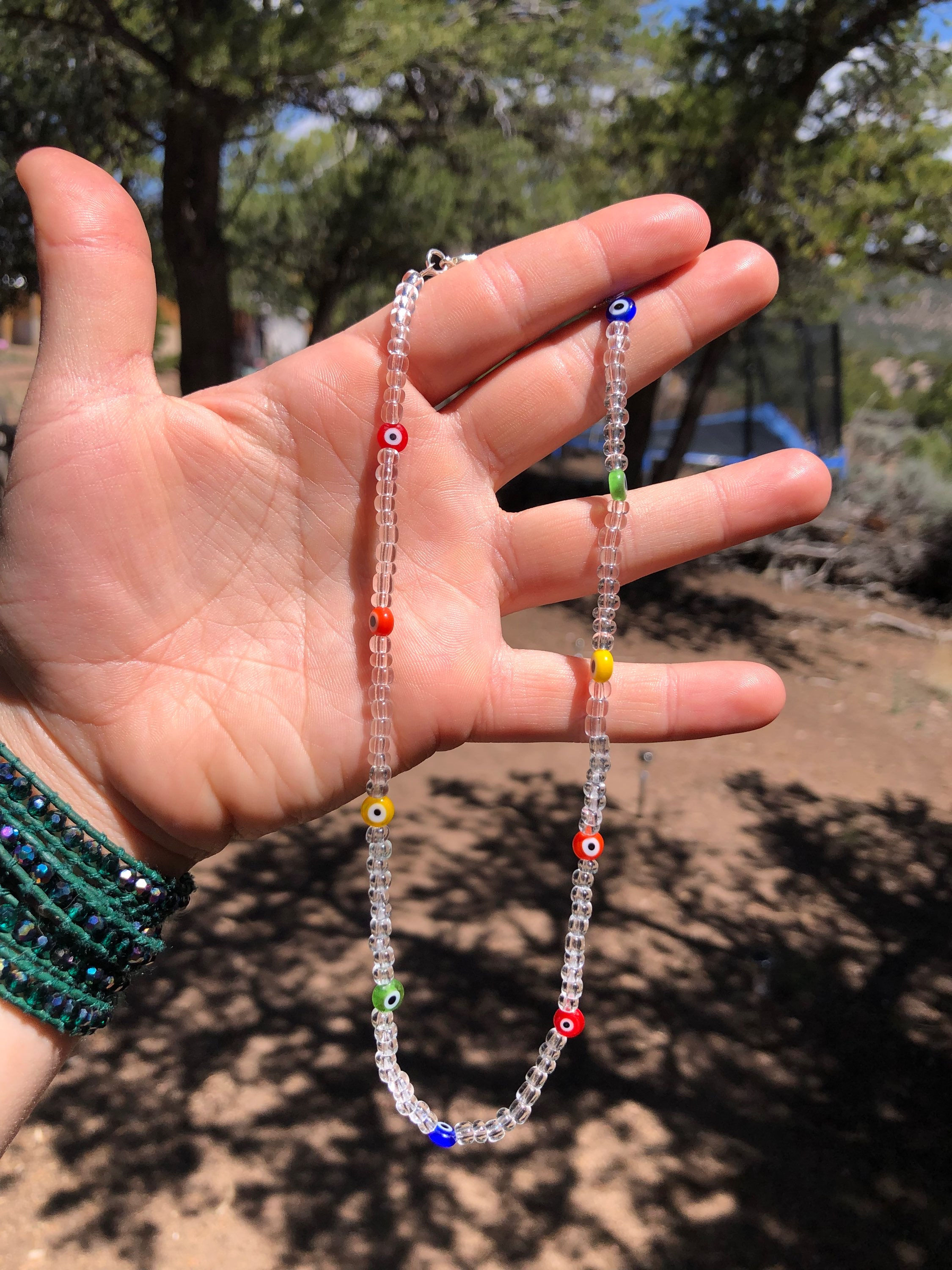 Glass Evil Eye Choker