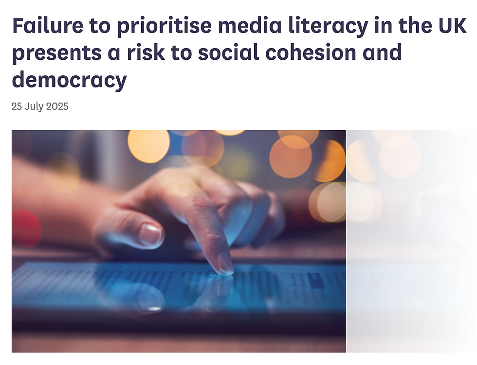 The MEA's Response to the House of Lord's Inquiry into Media Literacy
