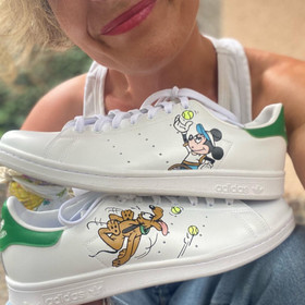 Custom sneakers - Goofy tennis theme staplade
