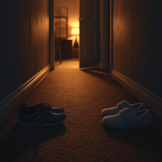 Contrast tussen comfort en discipline: sloffen naast sportschoenen