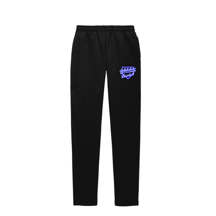 Open Bottom Pocketed Sweatpants - Black