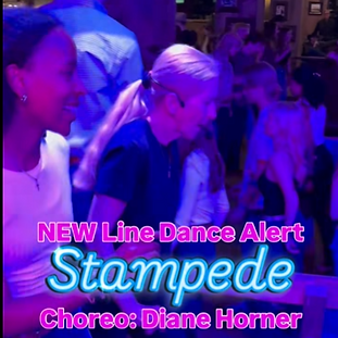 Diane Horner teaching her line dance Stampede