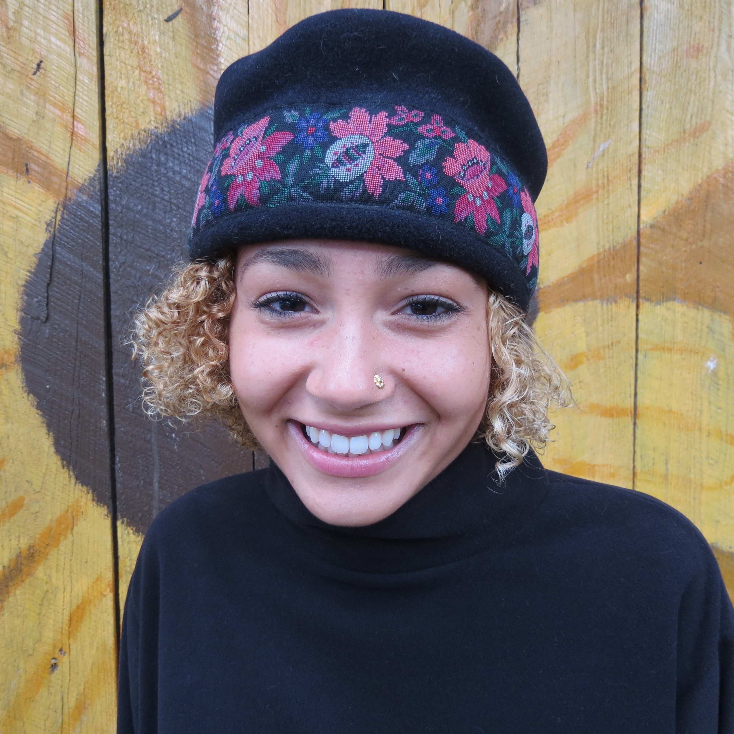 Black Adjustable Pillbox Hat