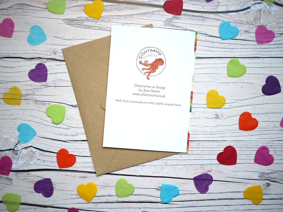 Thumbnail: Rainbow Cupcake Collage Greetings Card