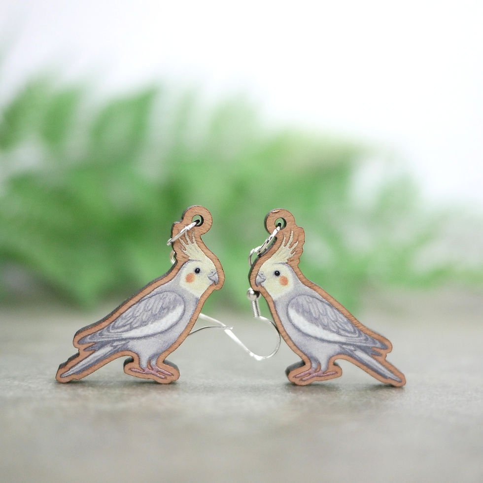 Thumbnail: Cockatiel Earrings