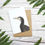 Thumbnail: Illustrated cormorant greetings card made from 100% recycled card and plastic-free wrapper