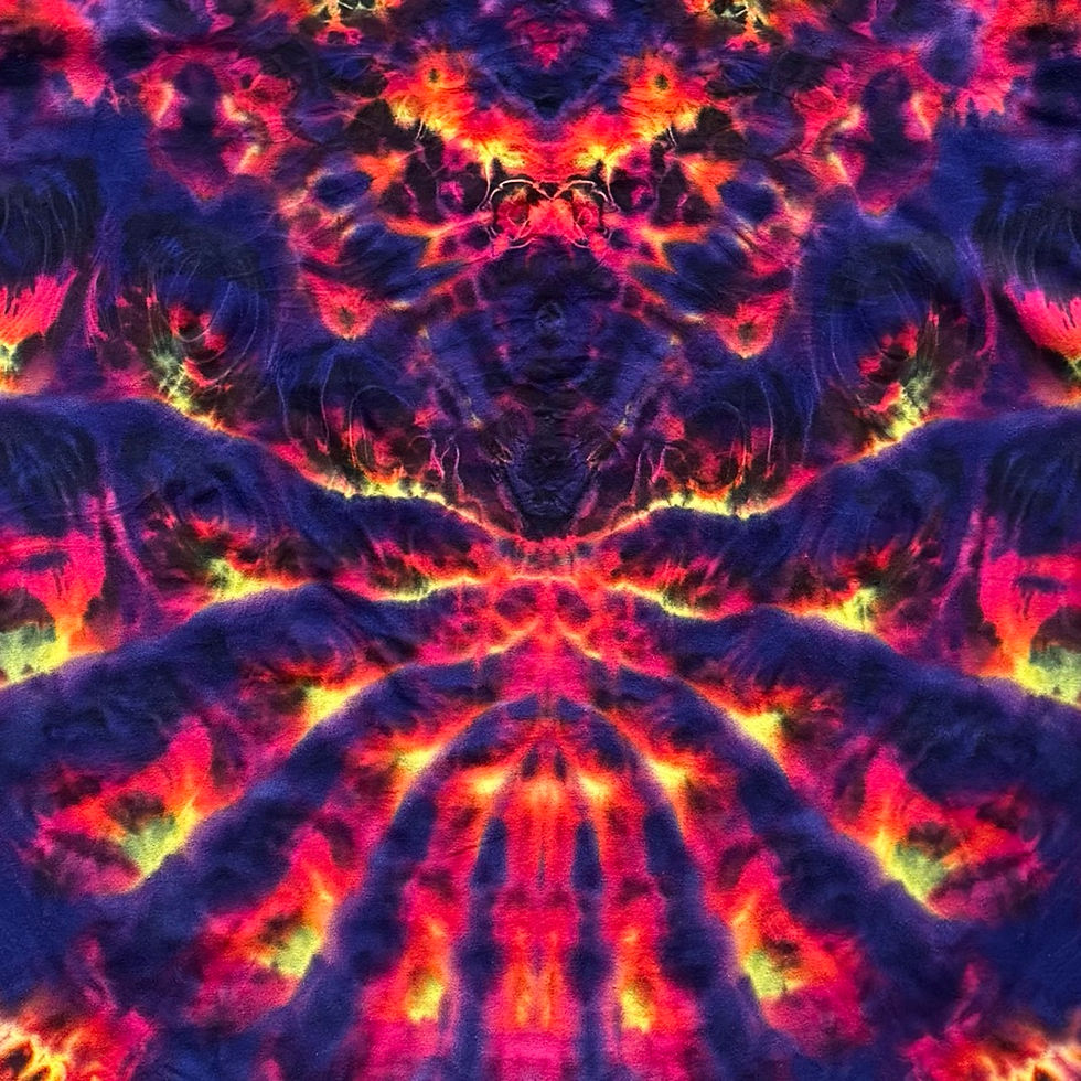 Thumbnail: Abstract Mashup - Purple/Red/Gold - XL, hand-dyed fiber reactive tie dye by Brent Walker