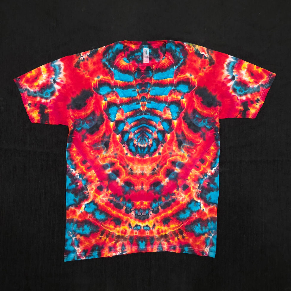 Trip Style/Roll Combo - Orange, Aqua, SukaJam - Large, hand-dyed fiber reactive tie dye by Jon Riley
