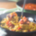 Meatballs, Gluten Free Pasta and Grilled Zucchini