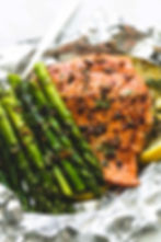 Lemon Pepper Salmon with Green Beans & Asparagus