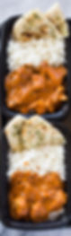 BUTTER CHICKEN WITH RICE & GARLIC NAAN