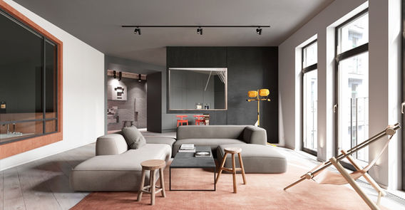 M3M Sky Suites Livingroom