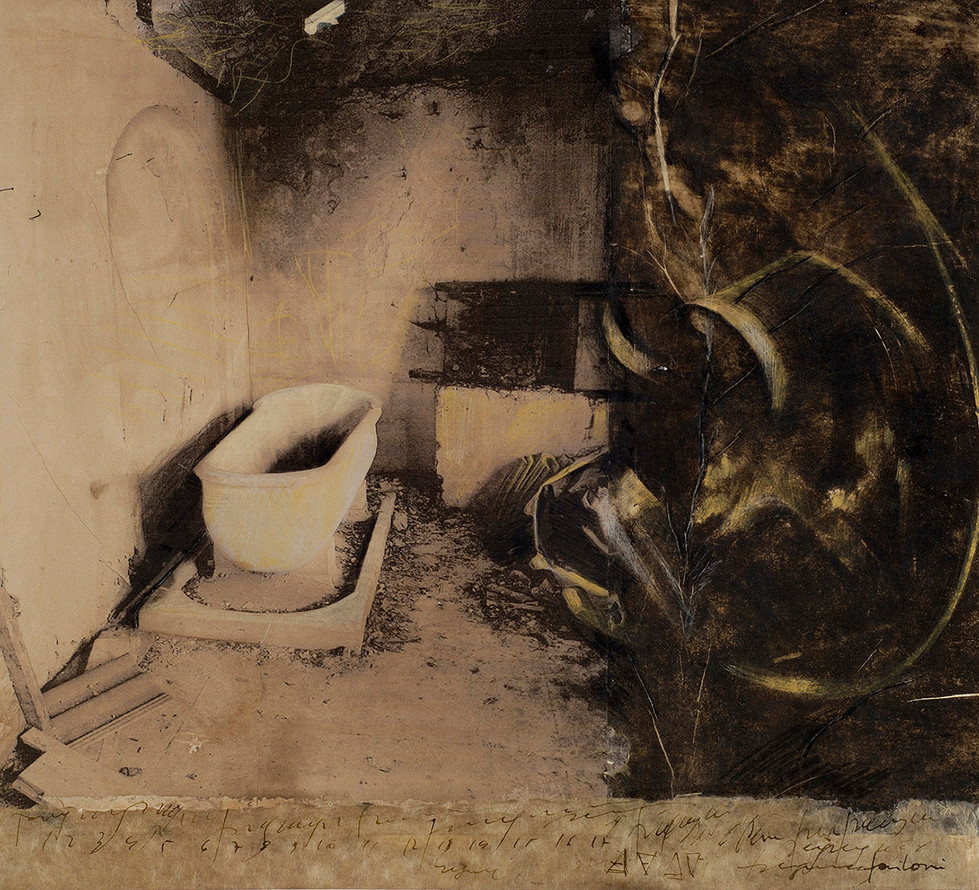 Senza titolo, 2006, tecnica mista su carta, cm 40 x 44