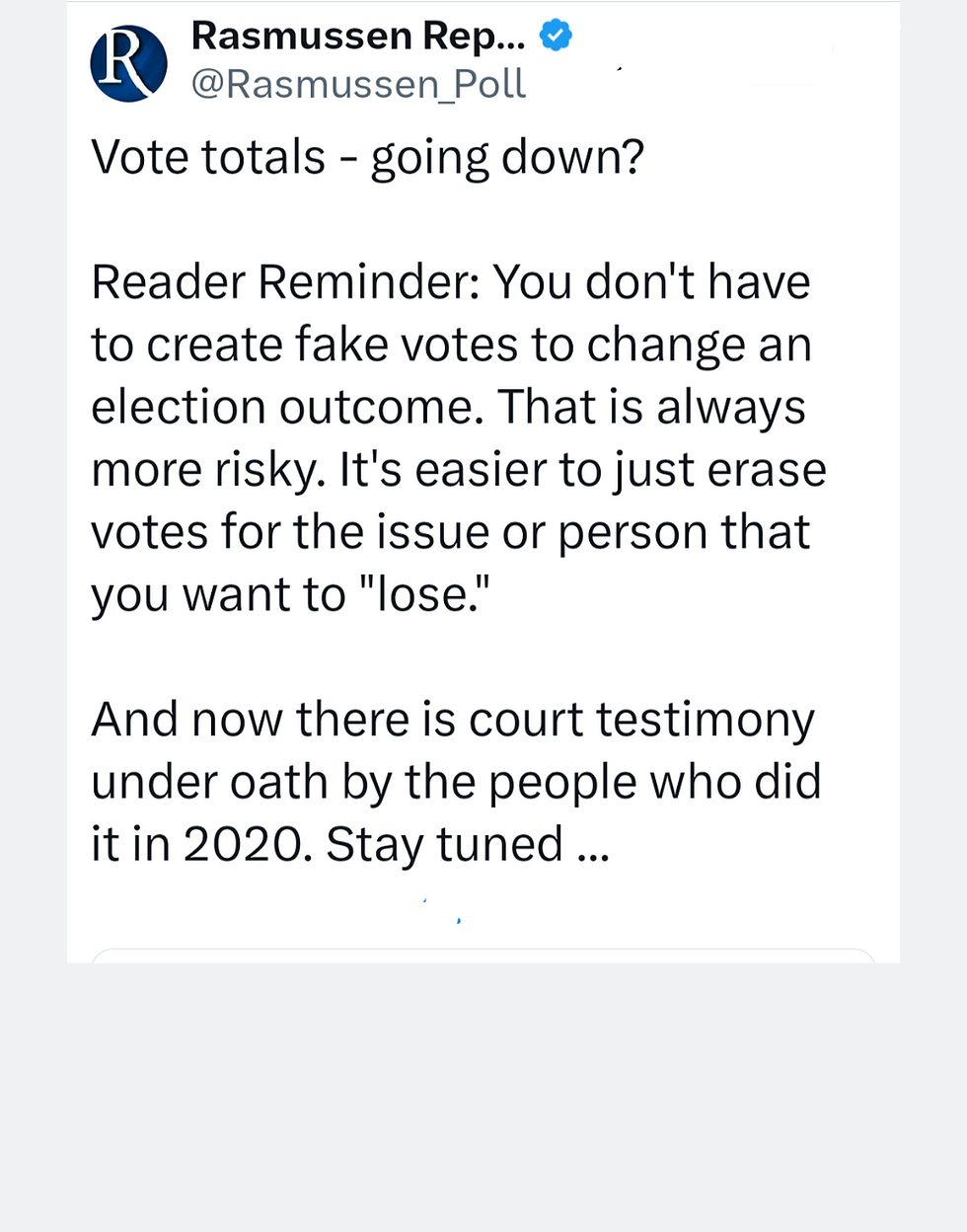 VOTE TOTALS MYSTERIOUSLY GOING DOWN