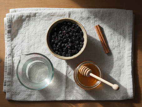 How to Make Elderberry Syrup with Water, Cinnamon Stick, and Local Honey