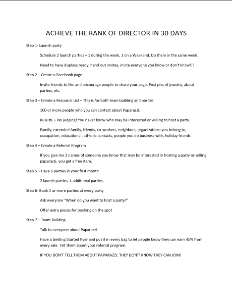 Achieve Rank of Director