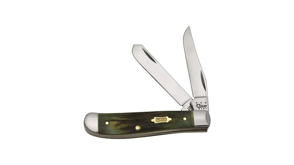 Case #41407: Worm Groove Moss Brown Bone Mini Trapper