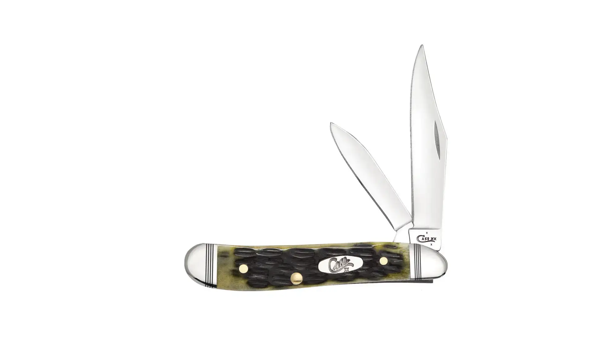 Case #22544: Crandall Jigged Olive Green Bone Peanut