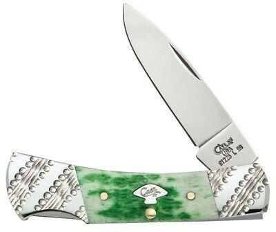 Case #53252: Jigged Emerald Green Bone Small Lockback
