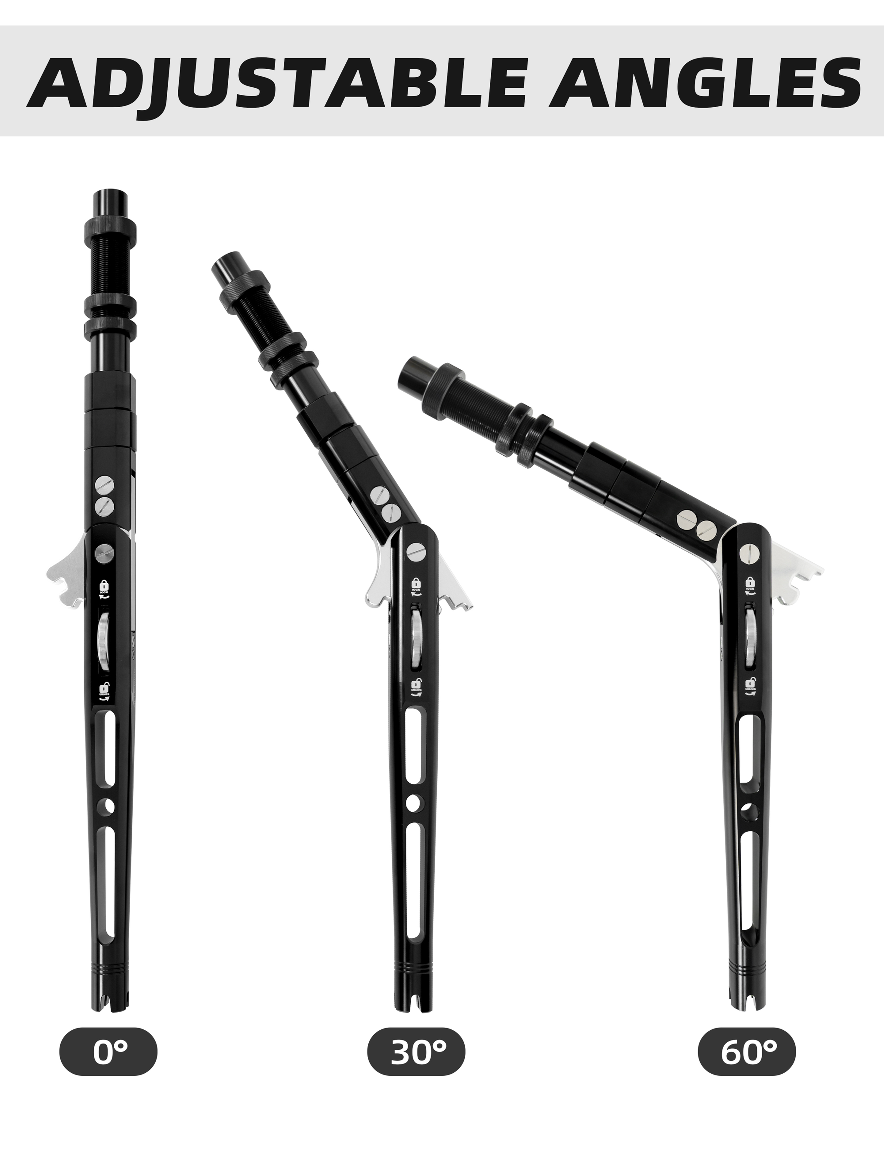 Bluewing 360º Rotating Adjustable Bent Butt Rods; #4 (88lbs min)