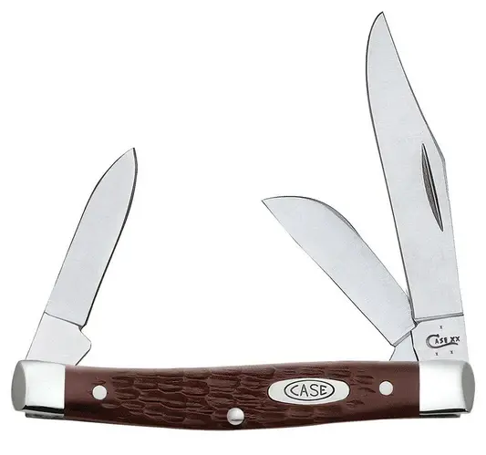 Case 00106: Jigged Synthetic Brown Medium Stockman