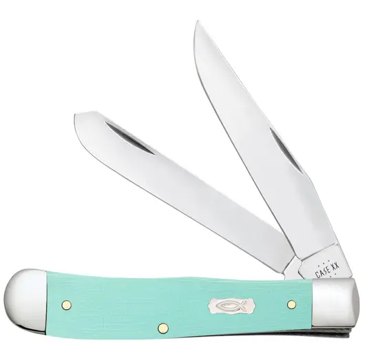 Case 18100: Seafoam Green G-10 Smooth Trapper