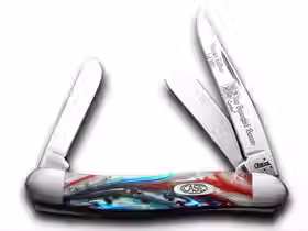 Case #9318STAR: Genuine Corelon Star Spangled Banner Medium Stockman