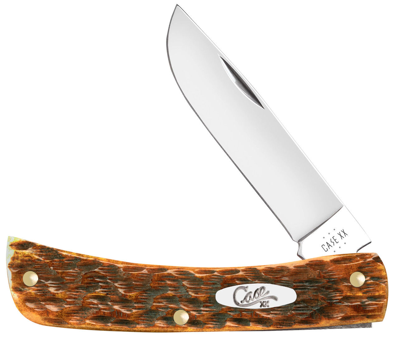 Case 66694: Harvest Orange Bone Peach Seed Jig Sod Buster