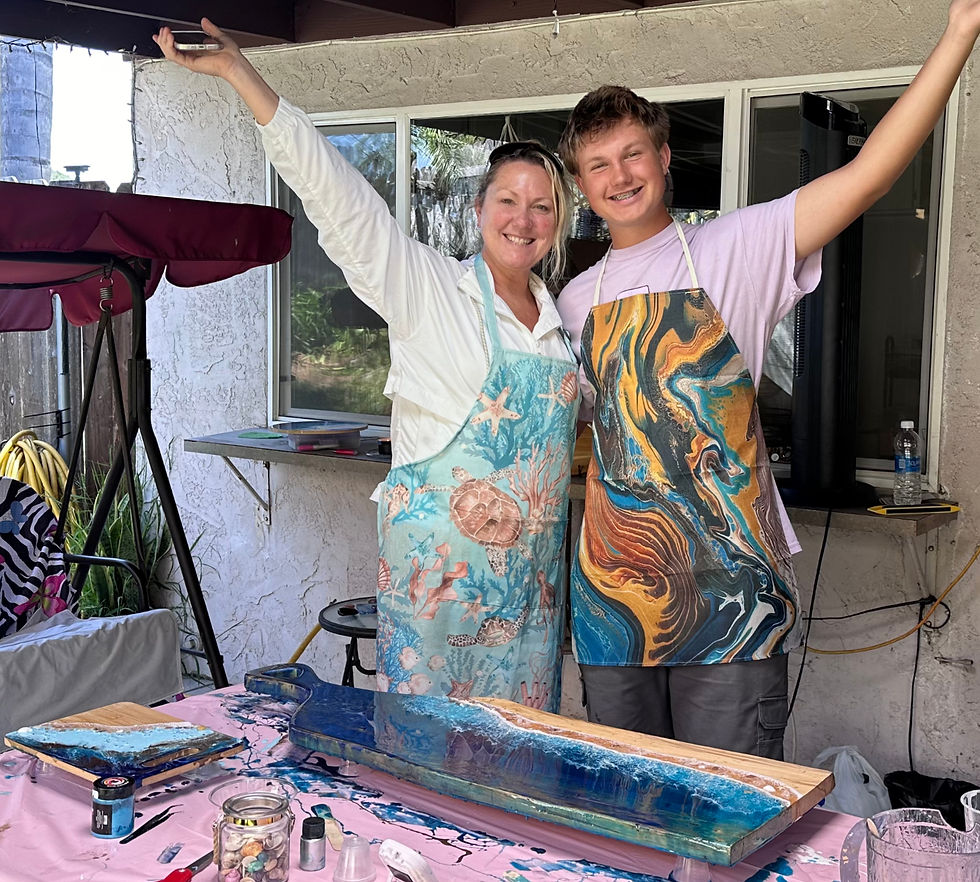Resin Art Workshop happy guest!