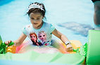 Girl in Frozen T-shirt enjoys boat ride