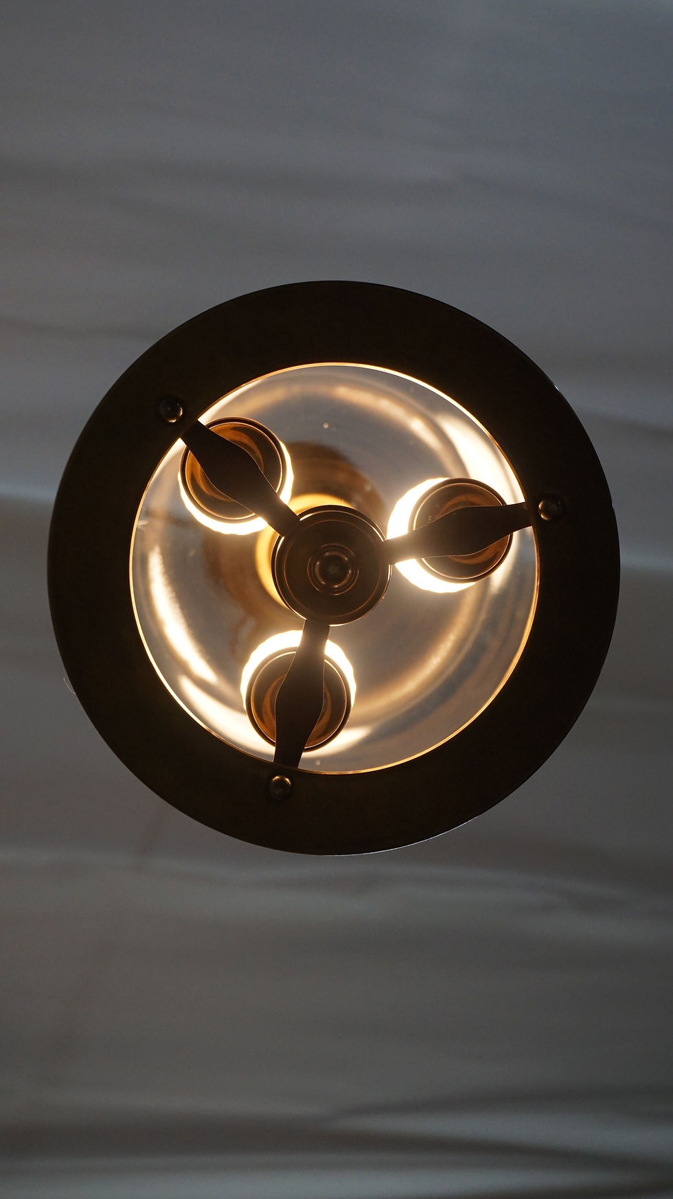 Thumbnail: 1940s Pendant Light Fixture With Etched Glass Cylinder Shade