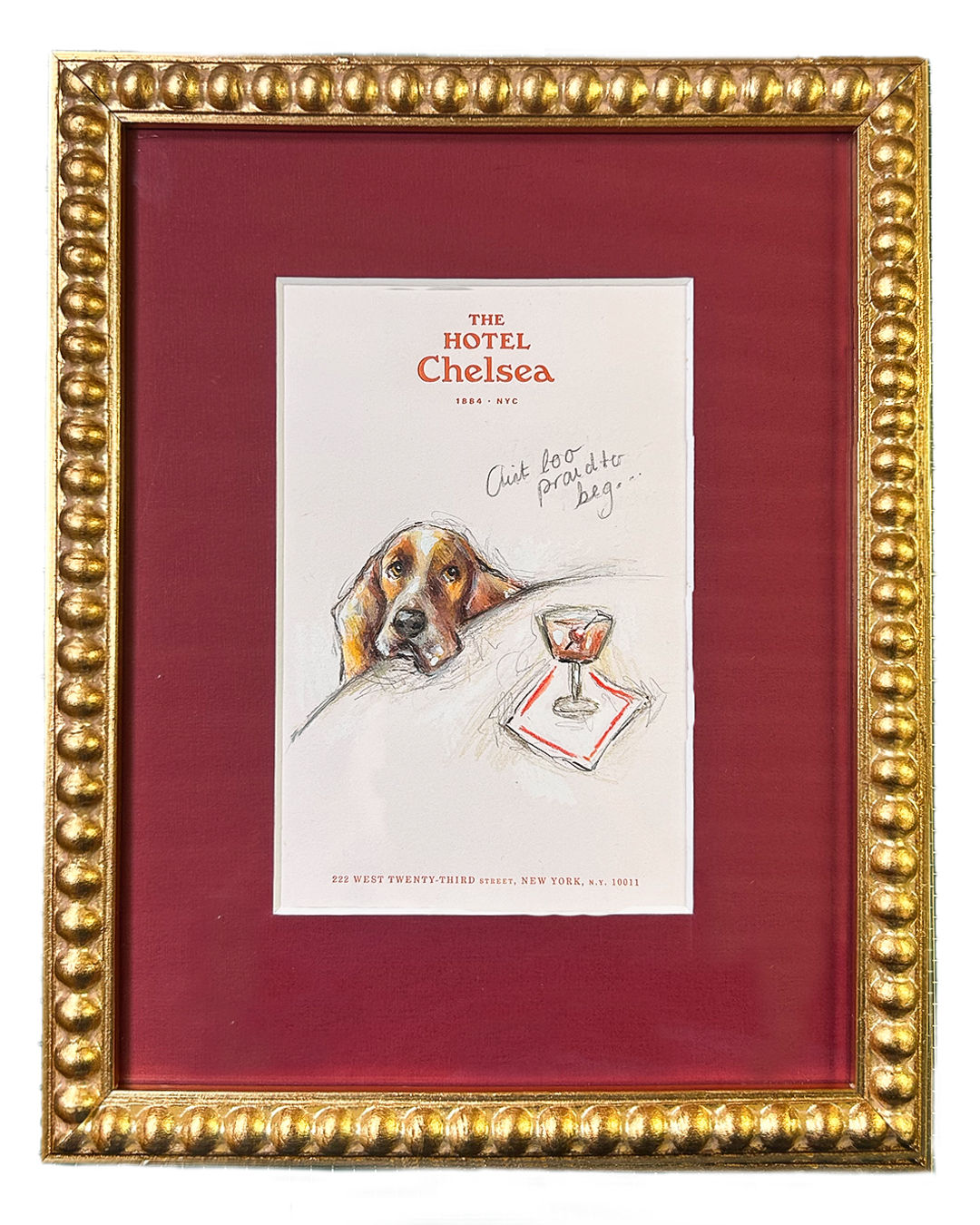 'Aint Too Proud To Beg'- Framed Original Sketch