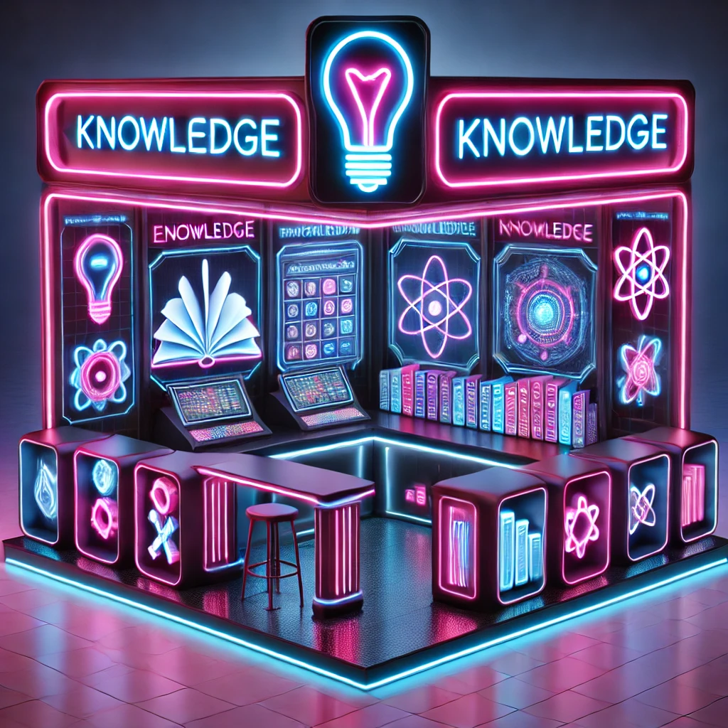 מרחב למידה דיגיטלית בצבעי נאון סגולים