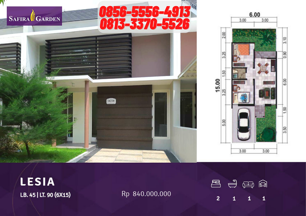Safira Garden Sidoarjo Type Lesia, CALL : 0856-5556-4913